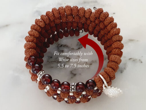 9 Mukhi Rudraksha and Gomed Bracelet for Crown Chakra to Attracts divine grace and develop awareness to recognize spiritual help