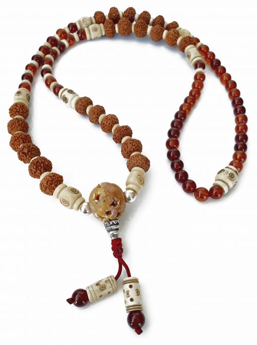 9 Mukhi Rudraksha and Gomed Mala for Crown Chakra to Brings positivity, contentment, and gratification of senses to feel the grace of the divine