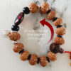 9 Mukhi Rudraksha with Gomed and Black Ebony Bracelet for Crown Chakra to Attracts divine grace and develops an awareness to recognize spiritual help