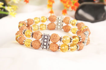 4 Mukhi Brahma Double Bracelet - Citrine To enhances communication skills