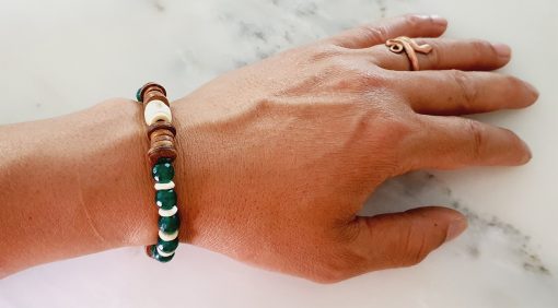 Green Agate Mala and Bracelet for Heart Chakra to Unfolds unconditional love and fosters harmonious relationships