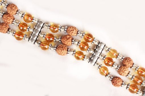 4 Mukhi Brahma Triple Bracelet - Citrine To enhances communication skills