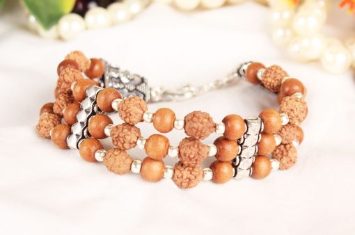 4 Mukhi Brahma Triple Bracelet - Red Sandalwood To enhances communication skills