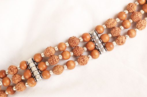 4 Mukhi Brahma Triple Bracelet - Red Sandalwood To enhances communication skills