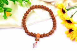 5 Mukhi Guru Bracelet with Sphatik Sumeru for enhances learning, knowledge, awareness and concentration