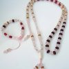 Rose Quartz Mala and Bracelet for Sacred Heart Chakra to Brings a sense of fulfillment and inner peace