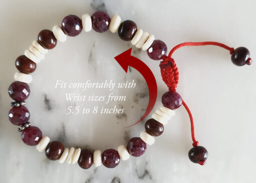 Ruby Mala and Bracelet for Solar Chakra to Enhances leadership skills and improves concentration