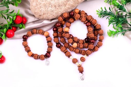 6 Mukhi Skanda Mala and Bracelet Set for Root Chakra to Connects you with inner ability to fight challenges