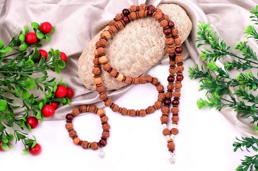 6 Mukhi Skanda Mala and Bracelet Set for Root Chakra to Connects you with inner ability to fight challenges