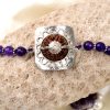 5 Mukhi Rudraksha and Amethyst Bracelet (Crown) for Enhances self-awareness