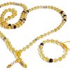 Yellow Citrine Mala and Bracelet for Solar plexus Chakra to Attracts success, abundance, and prosperity and helps overcome dependency