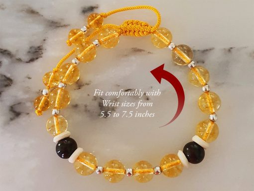 Yellow Citrine Mala and Bracelet for Solar plexus Chakra to Attracts success, abundance, and prosperity and helps overcome dependency