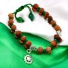 Gauri Shankar Rudraksha and Emerald Bracelet (Heart)