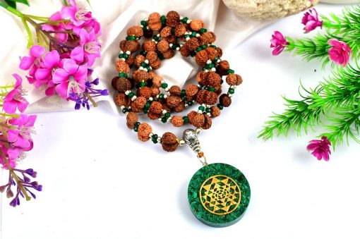 Gauri Shankar Rudraksha and Emerald Mala (Heart)