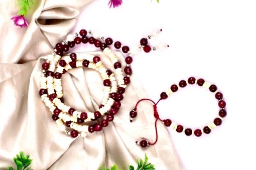 Ruby Mala and Bracelet for Solar Chakra to Enhances leadership skills and improves concentration