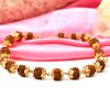 5 Mukhi Rudraksha Bracelet - Gold