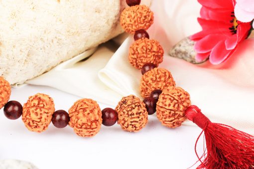 7 Mukhi Mahalaxmi Mala - Red Sandalwood (Collector)