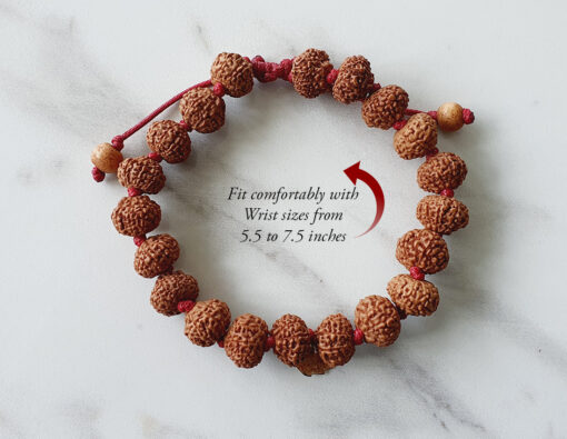 10 Mukhi Rudraksha Krishna Bracelet - Silk Thread To releases fear