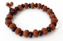 10 Mukhi Rudraksha Krishna Bracelet with Red Sandalwood To promote creativity, peace, perseverance and joy