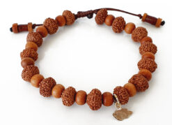 10 Mukhi Rudraksha Krishna Bracelet with Sandalwood For releasing fear and worries