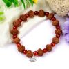 10 Mukhi Rudraksha Krishna Bracelet with Carnelian For blessings of fruitful relationship, happiness and wealth