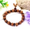 10 Mukhi Rudraksha Krishna Bracelet with Red Sandalwood To promote creativity, peace, perseverance and joy