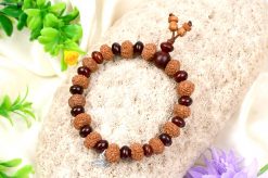 10 Mukhi Rudraksha Krishna Bracelet with Red Sandalwood To promote creativity, peace, perseverance and joy