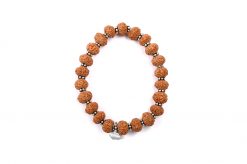 10 Mukhi Rudraksha Krishna Bracelet - Silver Chakri To release fears