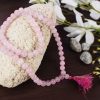 Rose Quartz Round Necklace Mala - To Provides comfort from grief