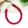 Ruby faceted Bracelet - Elliptical beads