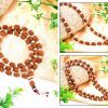 3 Mukhi Rudraksha Mahajwala Mala - White Spacer