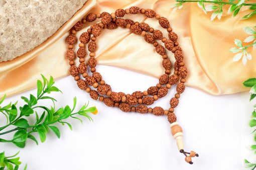 3 Mukhi Mahajwala Mala - Sandalwood