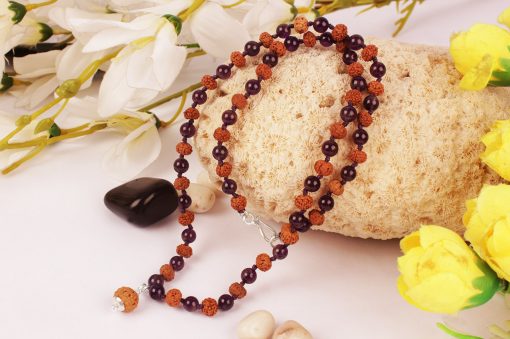 7 Mukhi Mahalaxmi Mala - Amethyst To liberate miseries and bestows abundance