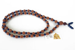 4 Mukhi Rudraksha Brahma Mala - Blue Jade To enhances communication skills