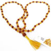 4 Mukhi Rudraksha Brahma Mala with Citrine for Enhancement of communication skills and vocal power