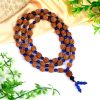 4 Mukhi Rudraksha Brahma Mala - Blue Jade To enhances communication skills