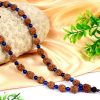 4 Mukhi Rudraksha Brahma Mala - Blue Jade To enhances communication skills