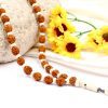 5 Mukhi Brahma Guru Mala - White Spacer For enhances awareness and concentration