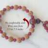 6 Mukhi Rudraksha Mars Bracelet - Red Agate - For eliminating lethargy and provides the will power courage to face challenges