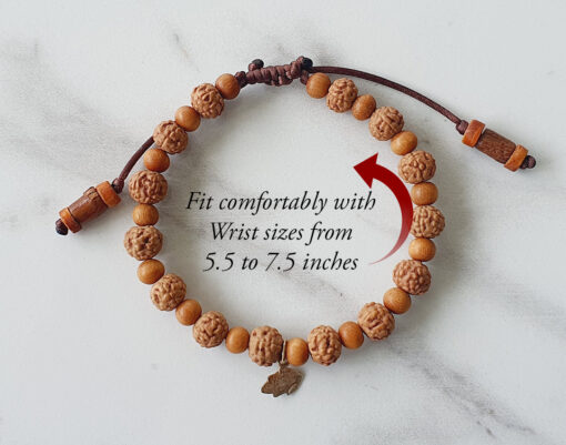 6 Mukhi Rudraksha Mars Bracelet - Sandalwood To eliminating lethargy