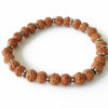 6 Mukhi Rudraksha Mars Bracelet - Silver - For eliminating lethargy and provides the will power courage to face challenges