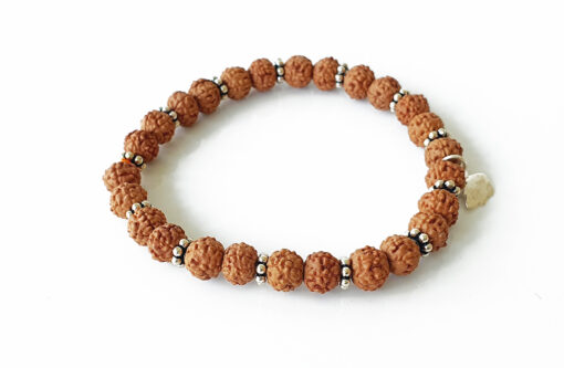 6 Mukhi Rudraksha Mars Bracelet - Silver - For eliminating lethargy and provides the will power courage to face challenges