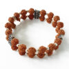 6 Mukhi Rudraksha Mars Double Turn Bracelet - Silver