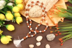 2 Mukhi Rudraksha Mala - Pearl To brings inner bliss and happiness