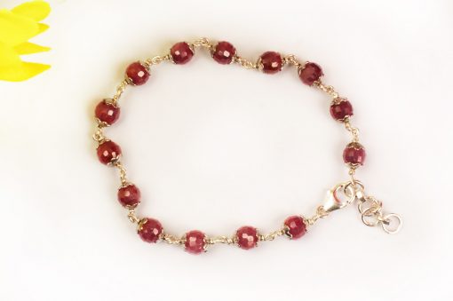 Ruby faceted Bracelet - III