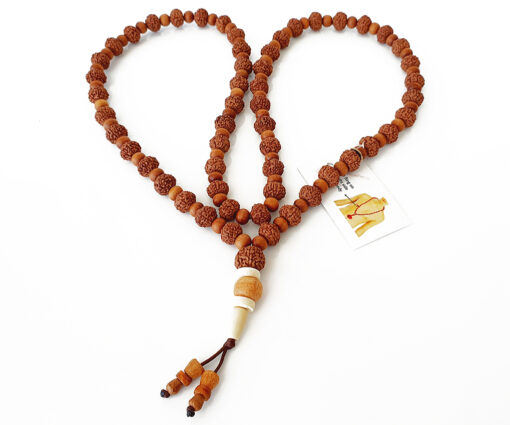 7 Mukhi Mahalaxmi Mala with Sandalwood to bring peace and calms down the mind and eliminates negative energies