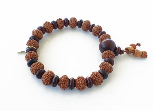 7 Mukhi Rudraksha Mahalaxmi Bracelet - Red Sandalwood To attract prosperity