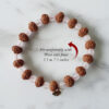 7 Mukhi Rudraksha Mahalaxmi Bracelet - Rose Quartz To bestows abundance