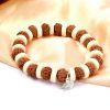 7 Mukhi Rudraksha Mahalaxmi Bracelet - White Spacer For success and wealth