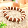 7 Mukhi Rudraksha Mahalaxmi Bracelet - White Spacer For success and wealth